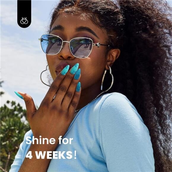 Glitter Gel Nail Polish 6 Colors Sparkle Pink Purple Blue Gel Polish Kit - Picture 6 of 7